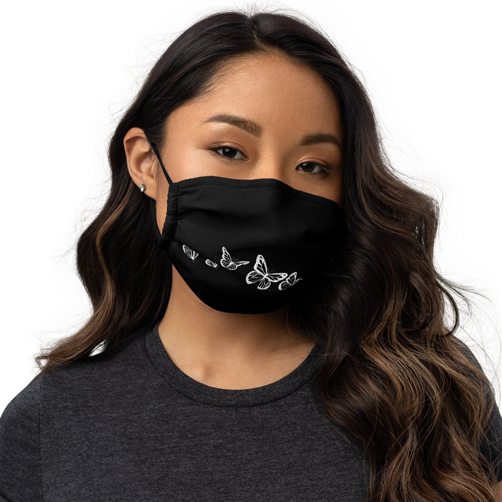 Mask, Black with White: Butterflies