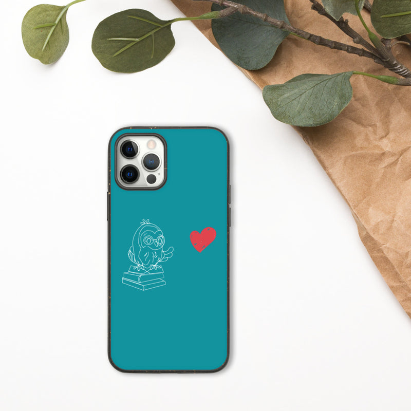 Funda biodegradable para iPhone de Barred Owl Press en azul