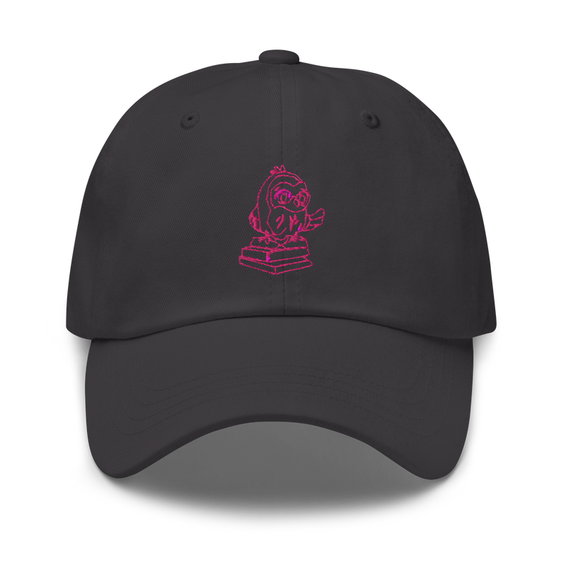 La clásica gorra de Barred Owl Press en rosa