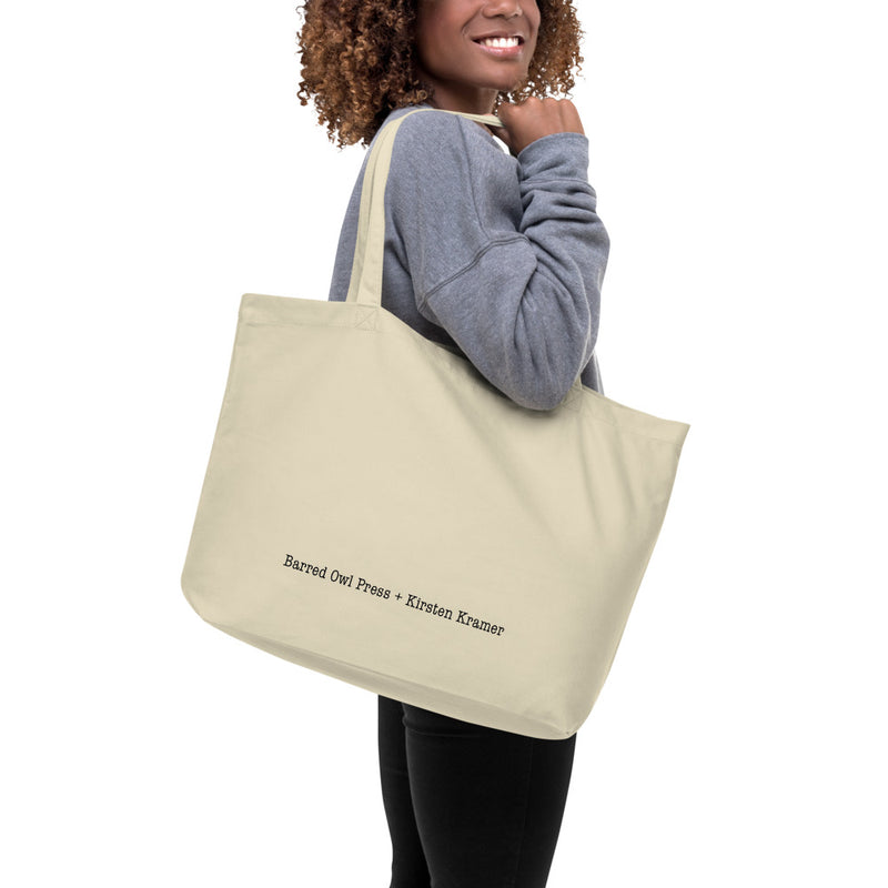 Tote, Large, Eco-Friendly, Tan with Black: Roses